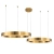 Lampa wisząca  na pilota CIRCLE 60+60 LED mosiądz na 1 podsufitce ST-8848-60+60 brass - Step into Design